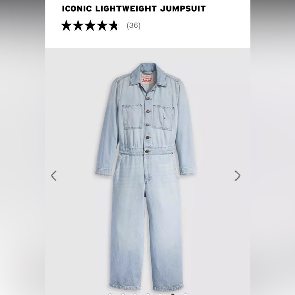 Levi's Pants - Levi’s Iconic Lightweight Jumpsuit in Celebrate The Moment Sz Small NWT 101